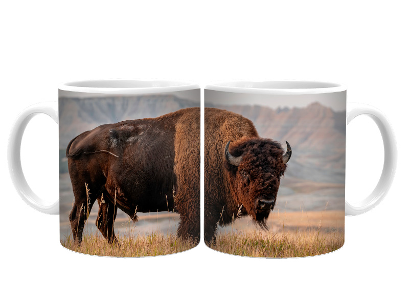 19055 Keramik  Foto Tasse Bison