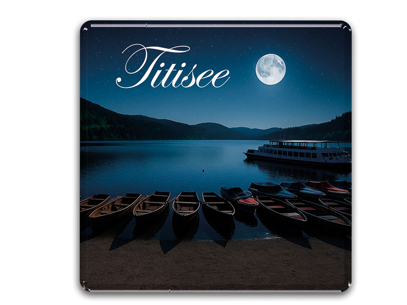 Souvenir Foto Magnet quadratisch Titisee 6,5x6,5cm