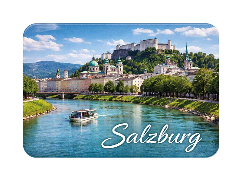 Souvenir Foto Magnet Salzburg aus Kunststoff 8x5cm