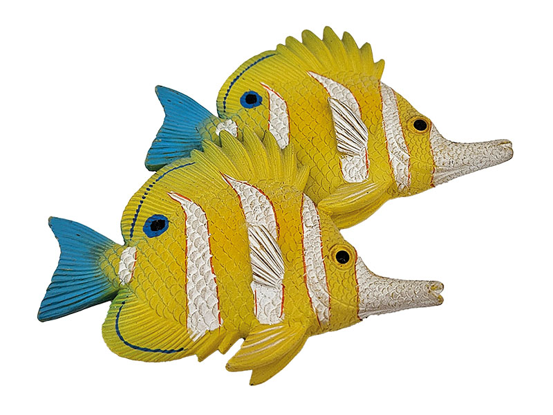 Magnet Kupferstreifen-Pinzettfisch aus Poly 7x1x8cm   