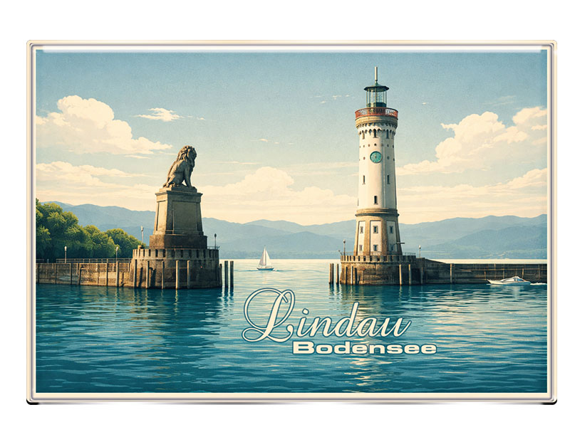 Souvenir Foto Magnet Lindau 9,5x6,5cm
