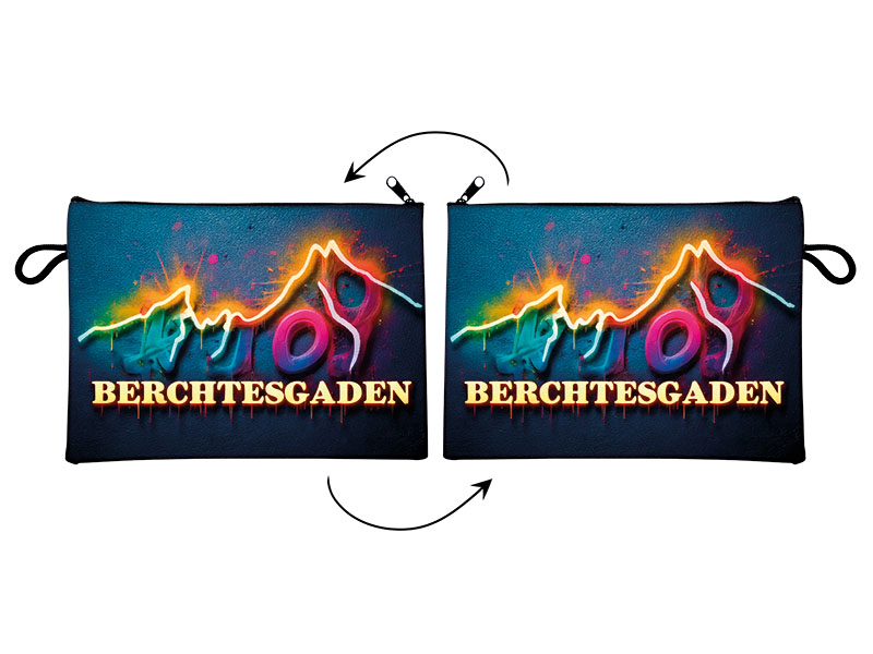 Souvenir Täschchen aus Kunstleder Berchtesgaden 21x15cm Souvenir Täschchen aus Kunstleder Berchtesgaden 21x15cm