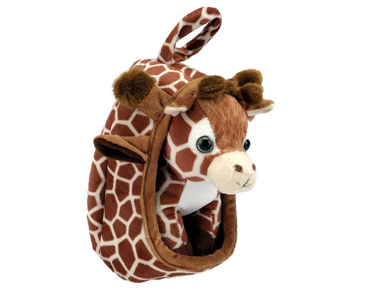 Giraffe in Korb aus Plüsch, 16x16x23cm    Giraffe in Korb aus Plüsch, 16x16x23cm