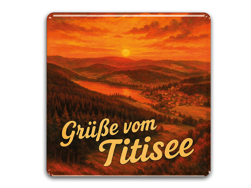 Souvenir Foto Magnet quadratisch Titisee 6,5x6,5cm