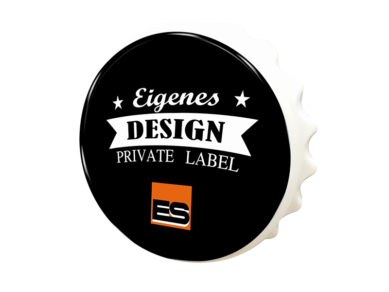 Bottle opener crown cap with magnet Ø7cm, for own design