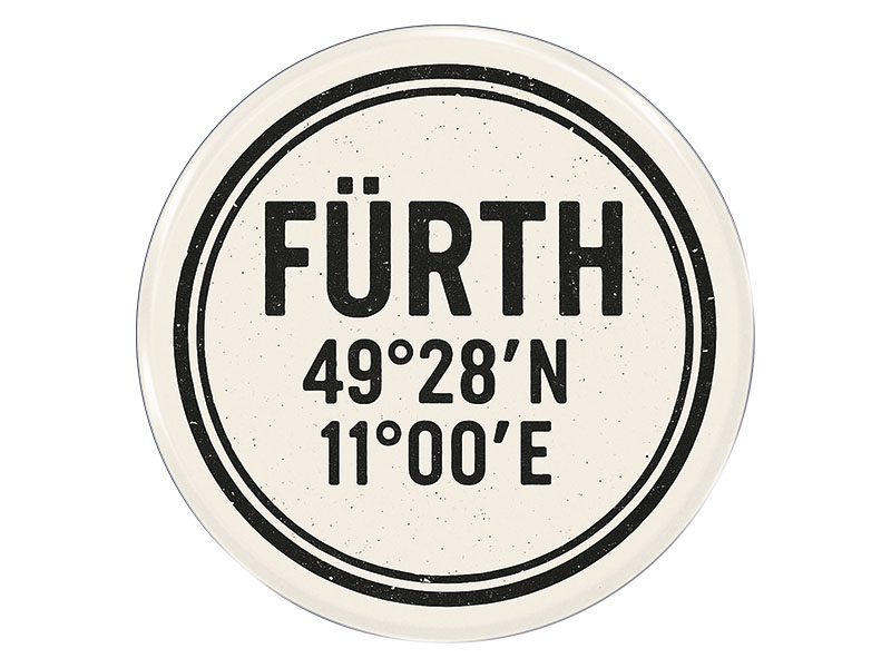 Souvenir photo magnet Fürth Ø7cm