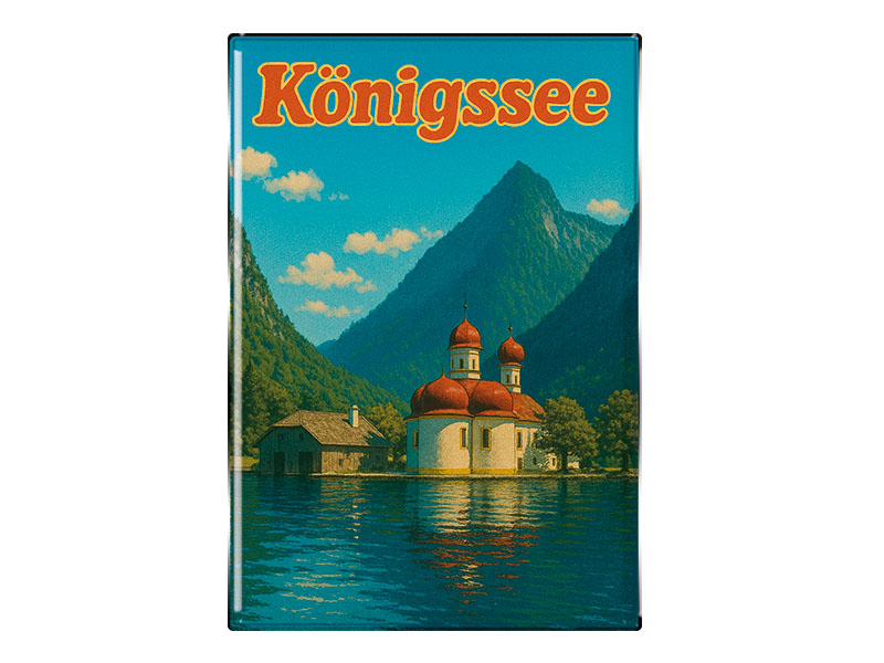 Souvenir Foto Magnet rechteckig Königssee 8x5,5cm Souvenir Foto Magnet rechteckig Königssee 8x5,5cm