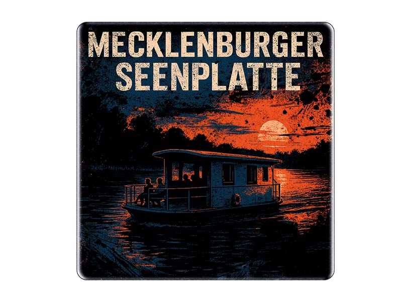 Souvenir Foto Magnet Steingut Seenplatte 5x5cm