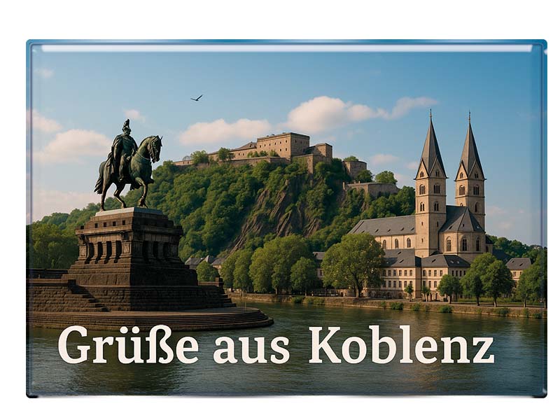 Souvenir Foto Magnet Koblenz 9,5x6,5cm