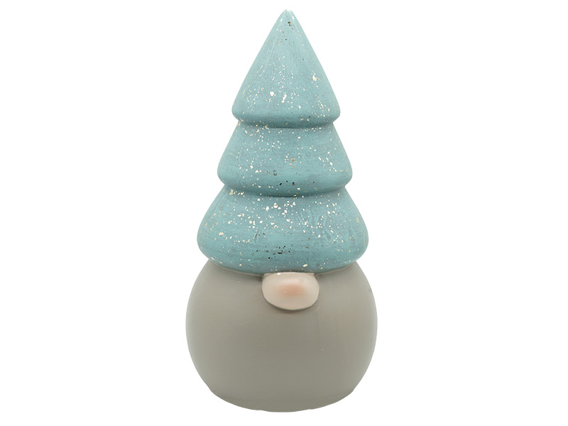 Ceramic Christmas tree gnome Ø13x25,5cm