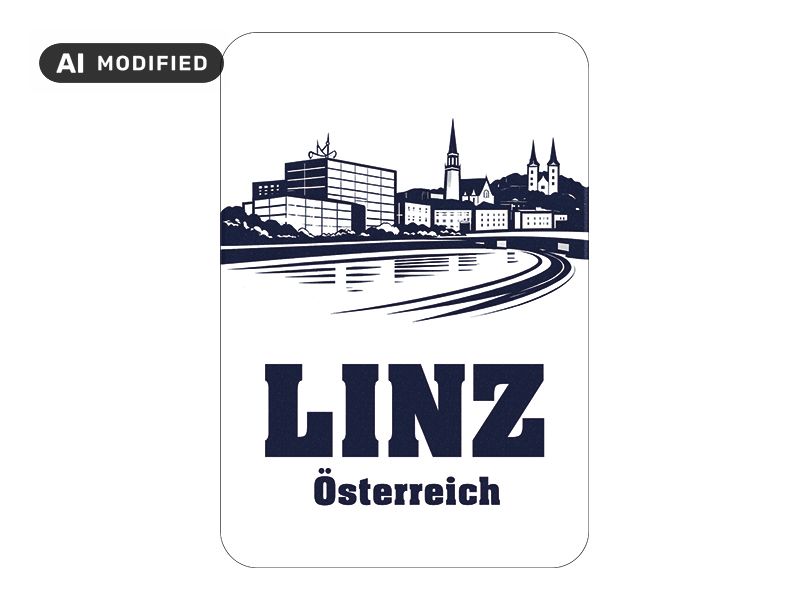 Souvenir Foto Magnet Linz aus Kunststoff 8x5cm