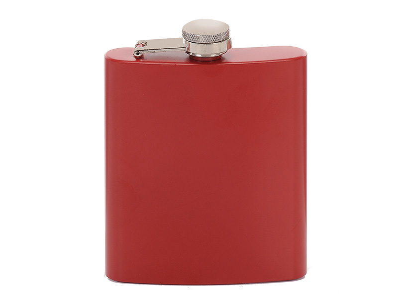 17767-0 Metall Flachmann 200 ml rot