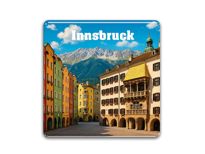 Souvenir Foto Magnet Innsbruck 3,5x3,5cm