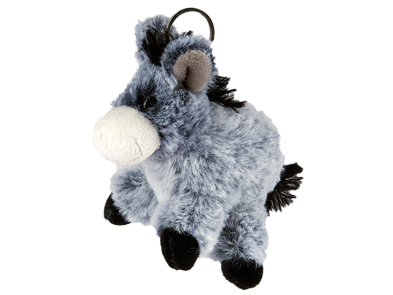 Esel aus Plüsch mit Schlüsselanhänger, 16x6x10cm    Esel aus Plüsch mit Schlüsselanhänger, 16x6x10cm