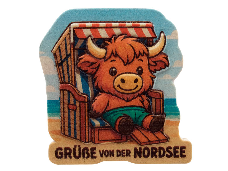 3D magnet highland cuttle North Sea, poly, 6x0,5x7cm