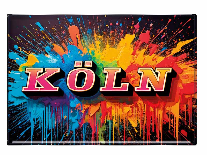Souvenir Foto Magnet rechteckig Koeln 8x5,5cm