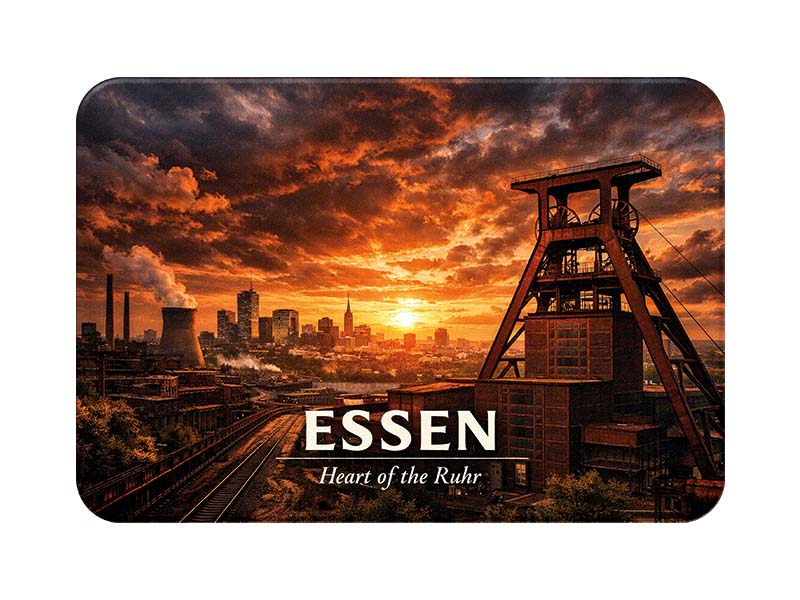 Souvenir Foto Magnet Essen aus Kunststoff 8x5cm