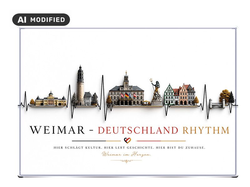 Souvenir Foto Magnet Weimar 9,5x6,5cm