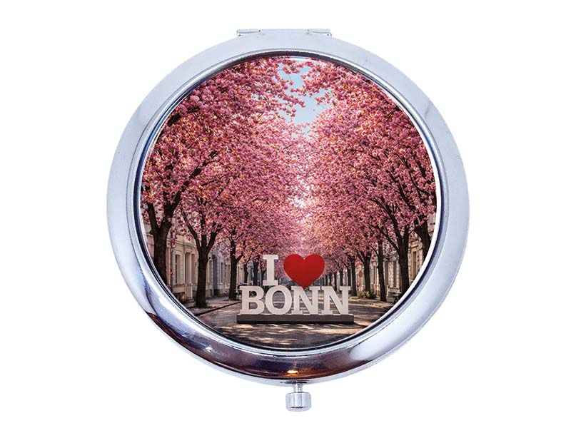 Souvenir Taschenspiegel Bonn aus Metall Ø7cm