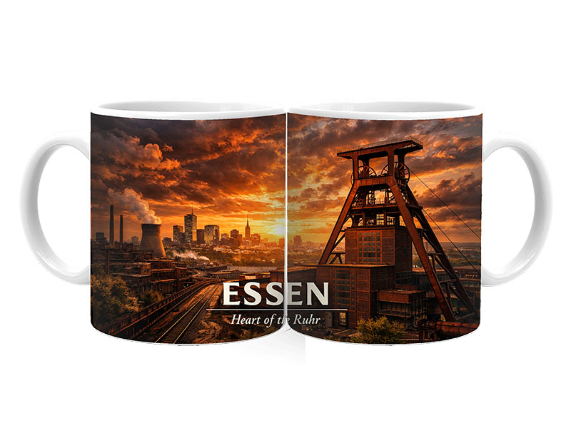 Souvenir Foto Tasse Essen aus Keramik Ø8x9,5cm