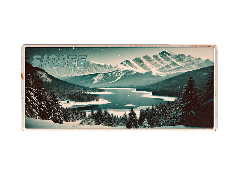 Souvenir Photo magnet Eibsee 8x3,5cm