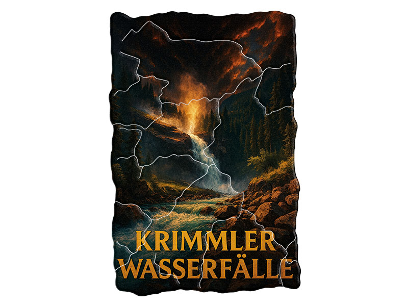 Souvenir Foto Magnet Krimmler Wasserfälle 8x5cm