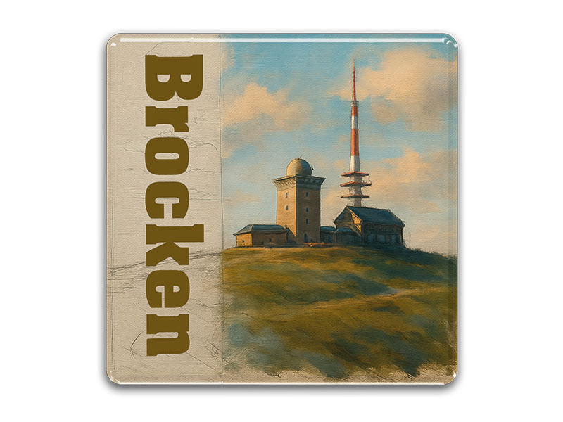 Souvenir Foto Magnet Brocken 8x8cm