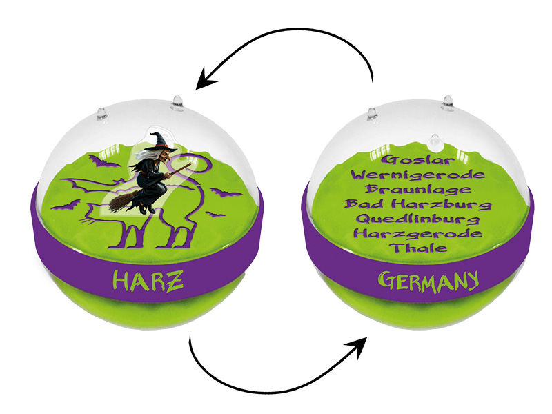 Magic sand globe Harz Ø7,5cm