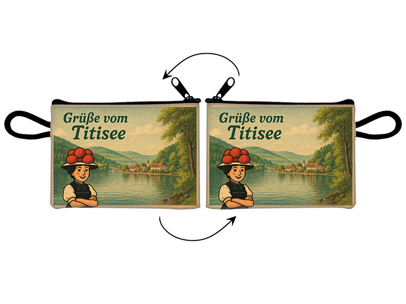 Souvenir Täschchen aus Kunstleder Titisee 11x8cm Souvenir Täschchen aus Kunstleder Titisee 11x8cm