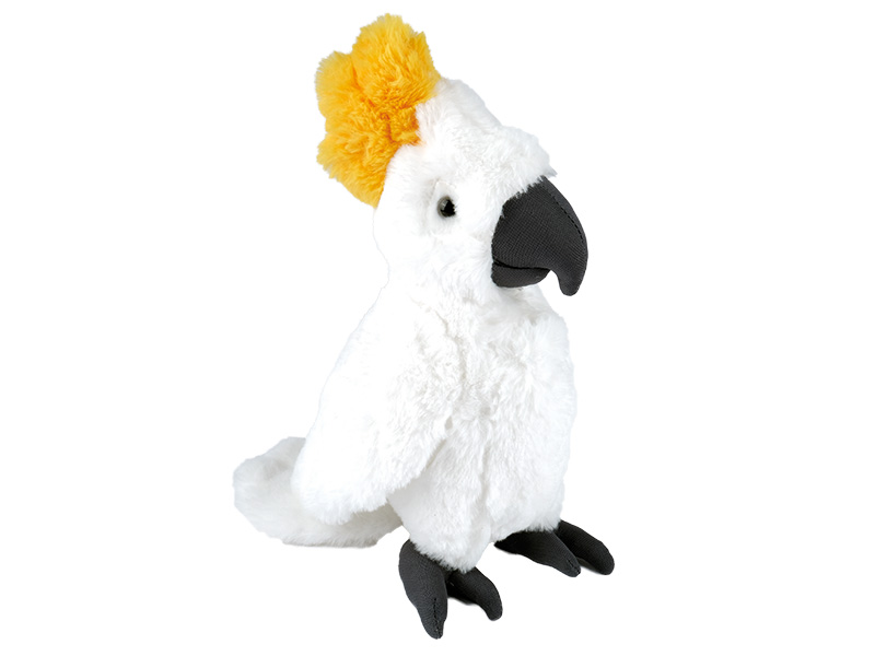 Kakadu aus Plüsch, 14x15x26cm    Kakadu aus Plüsch, 14x15x26cm