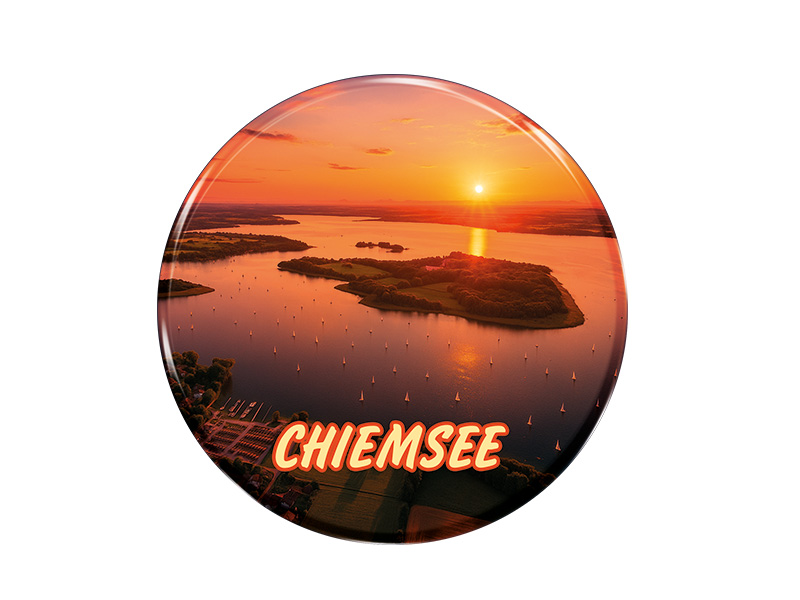 Souvenir Foto Magnet rund Chiemsee Ø3.5 cm