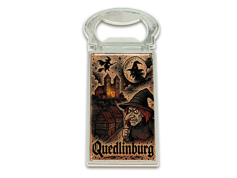 Souvenir Magnet Kapselheber aus Metall Quedlinburg 3x9cm Souvenir Magnet Kapselheber aus Metall Quedlinburg 3x9cm