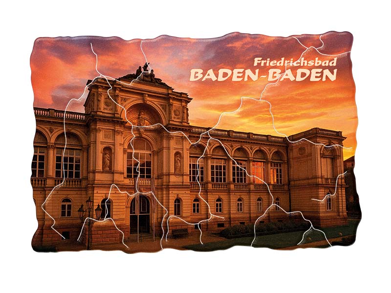 Souvenir Foto Magnet Baden-Baden aus Kunststoff 8x5cm