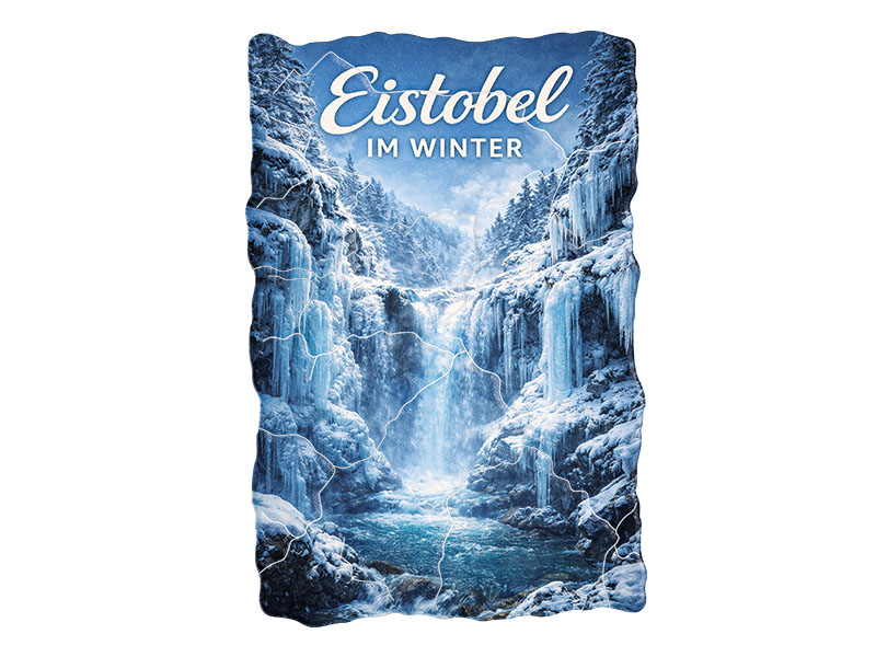 Souvenir Foto Magnet Eistobel aus Kunststoff 8x5cm