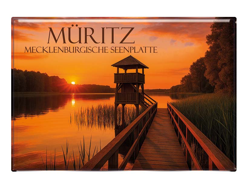 Souvenir Foto Magnet Seenplatte 9,5x6,5cm