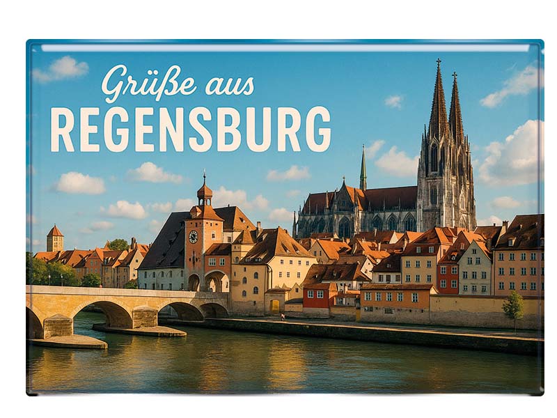 Souvenir Foto Magnet Regensburg 9,5x6,5cm Souvenir Foto Magnet Regensburg 9,5x6,5cm