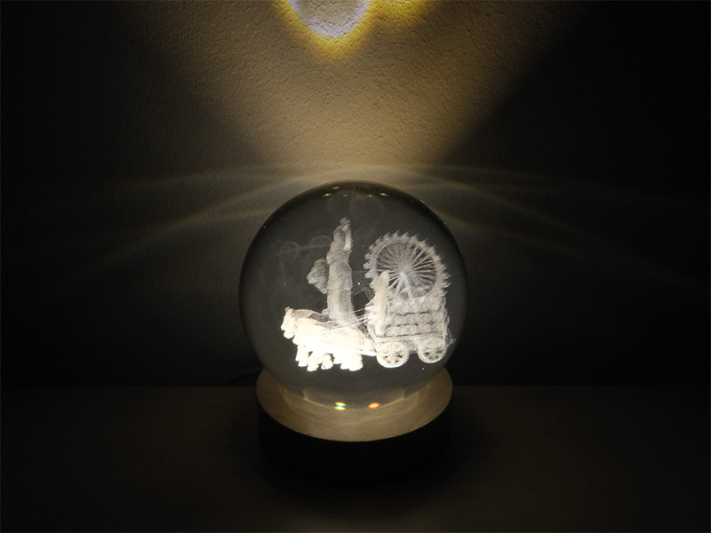 Tischlampe München aus Glas Ø8x10cm, mit LED