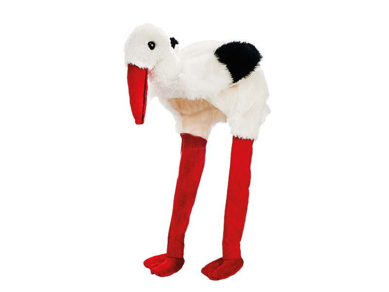 32115 Plüsch Mütze Storch
