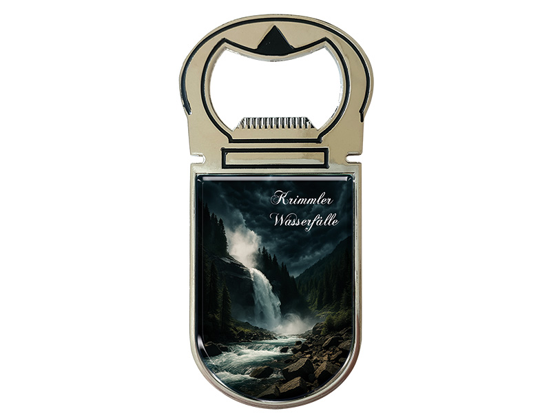 Souvenir Kapselheber Magnet Krimmler Wasserfälle 4x9cm