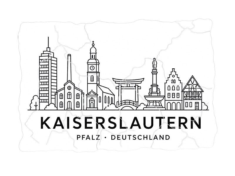Magnete souvenir fotografico di Kaiserslautern in