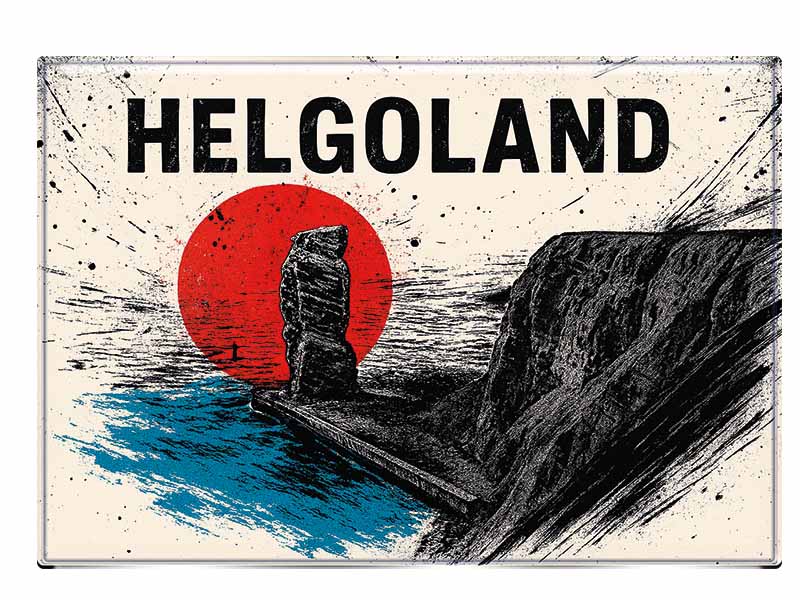 Souvenir Foto Magnet Helgoland 9,5x6,5cm