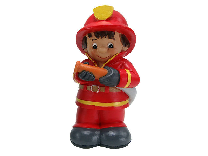 18104-0 Poly Spardose Feuerwehrmann rot