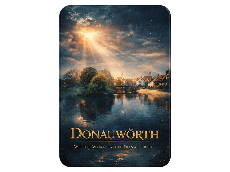 Souvenir Foto Magnet Donauwörth aus Kunststoff 8x5cm