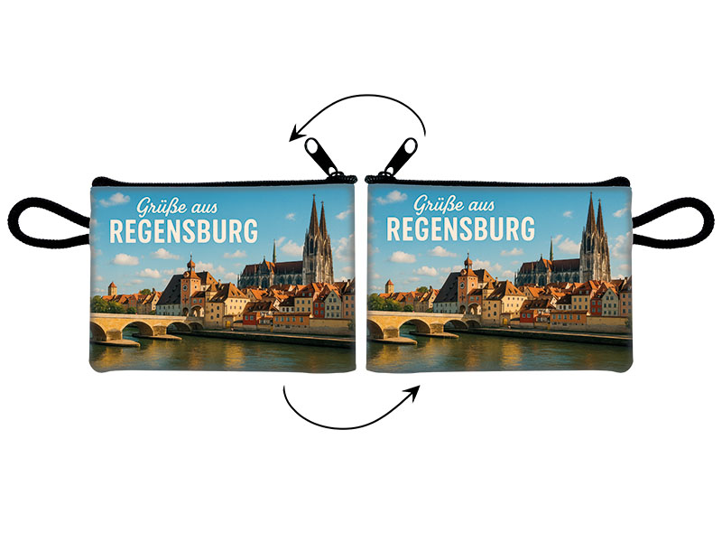 Souvenir Täschchen aus Kunstleder Regensburg 11x8cm