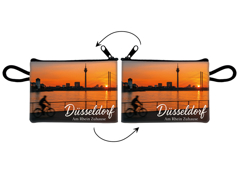 Souvenir Täschchen Düsseldorf aus Kunstleder 11x8cm