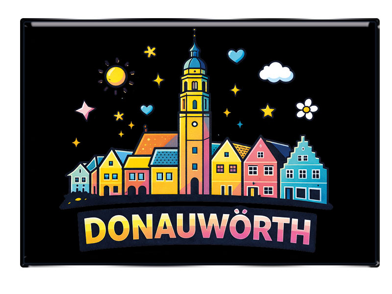 Souvenir Foto Magnet Donauwörth 8x5,5cm