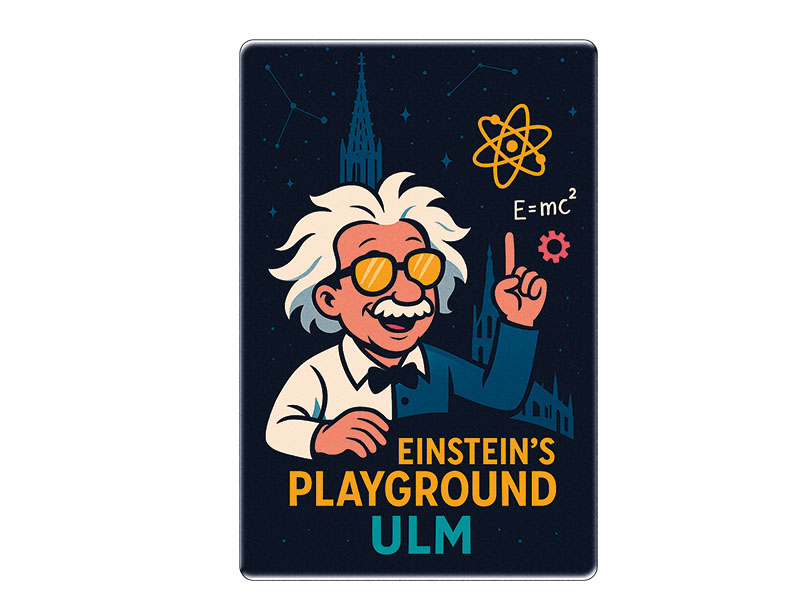 Souvenir Foto Magnet Steingut Ulm 6x4,5cm