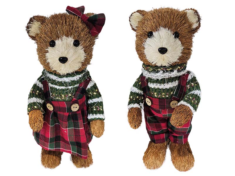 Bär in Strohoptik 16x10x30cm    Bär in Strohoptik 16x10x30cm