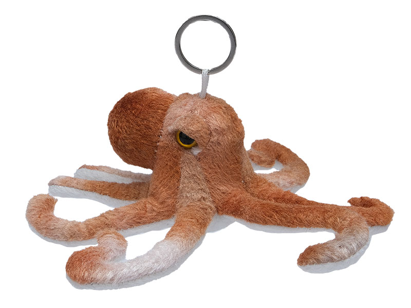Plüsch Oktopus mit Schlüsselanhänger