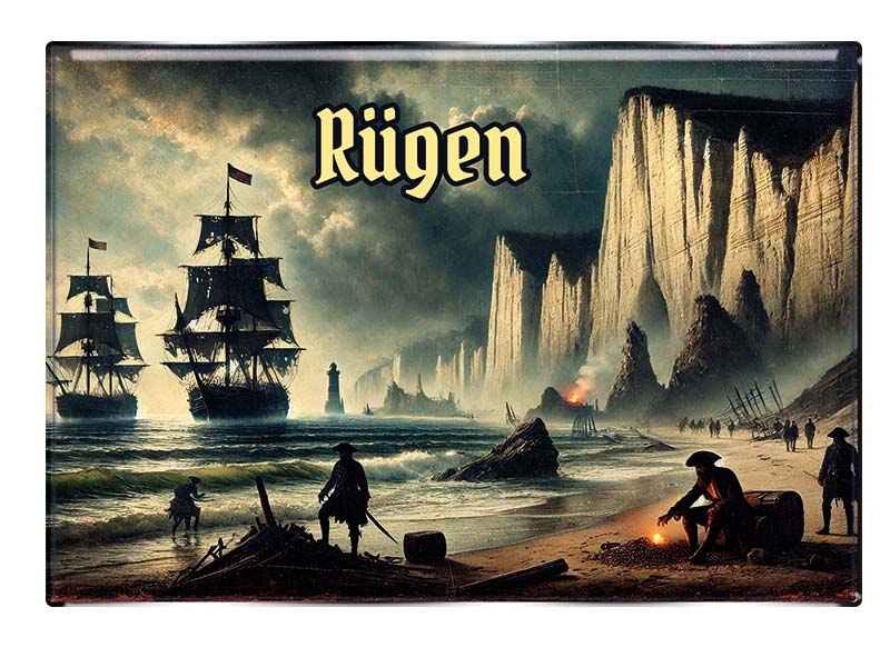 Souvenir Foto Magnet rechteckig Rügen 8x5,5cm Souvenir Foto Magnet rechteckig Rügen 8x5,5cm
